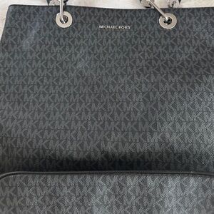 Michael Kors black leather tote  medium size